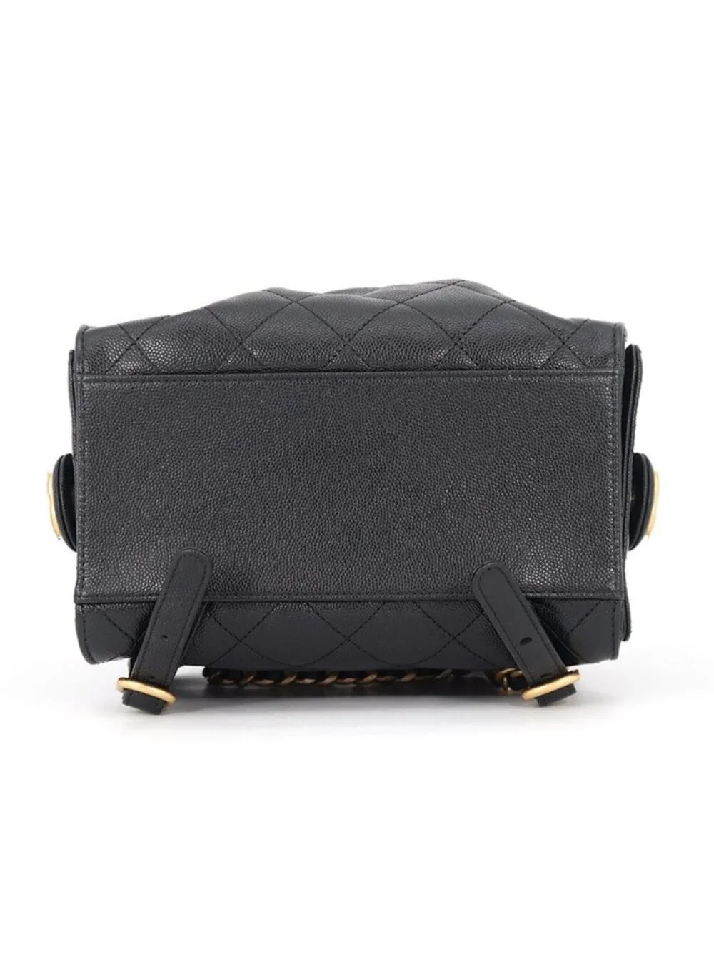 Chanel Backpack 25 Quilted CC Logo Caviar Leather